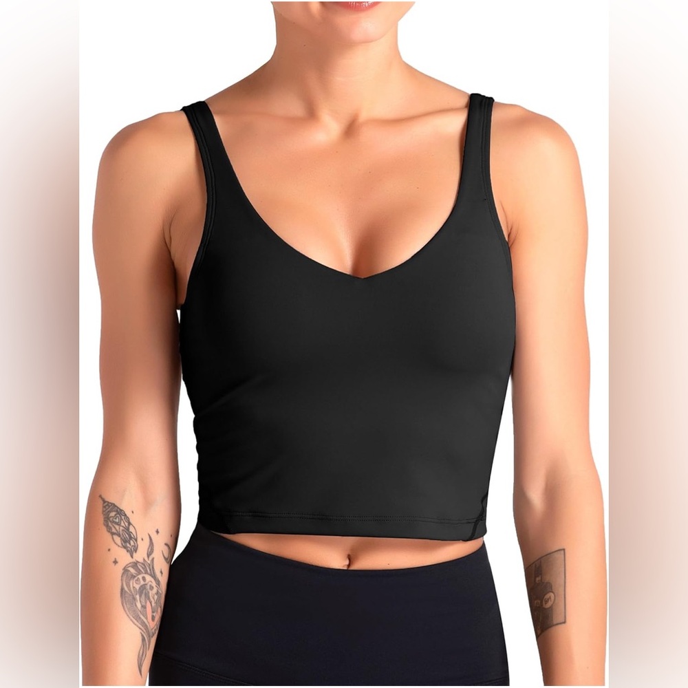 Amazon Women’s Black V-Neck Crop Top